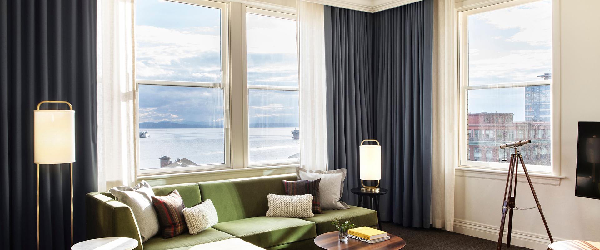Downtown Seattle Water View Guest Room