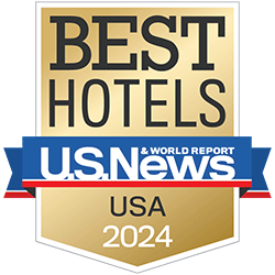 Logo for 2024 U.S. News Best Hotels.