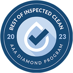 The 2023 AAA Best of Inspected Clean award badge.