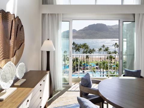 The dining area in the Presidential Suite at The Royal Sonesta Kaua'i Resort Lihue.