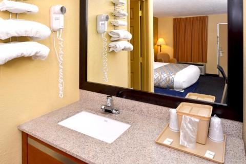 Hotel guest bathroom vanity