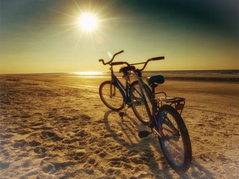 bikes on beach
