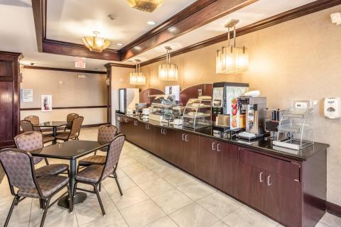 Breakfast counter and dining area
