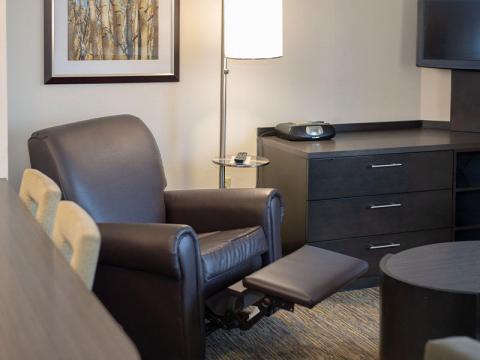 relaxing chair in suite 