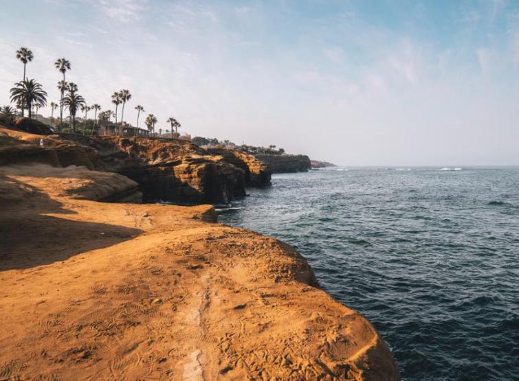 San Diego cliffs at the beach